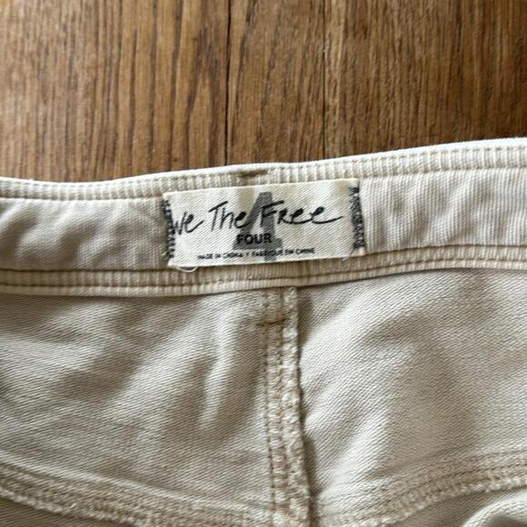 We the Free Size 4 Fine Line Straight Leg Crop Pants Beige - Picture 3 of 7